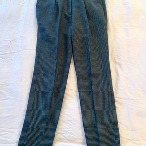 Vaccaro (Italy) 100% wool trousers. Charcoal w gray speckles. Size 10.